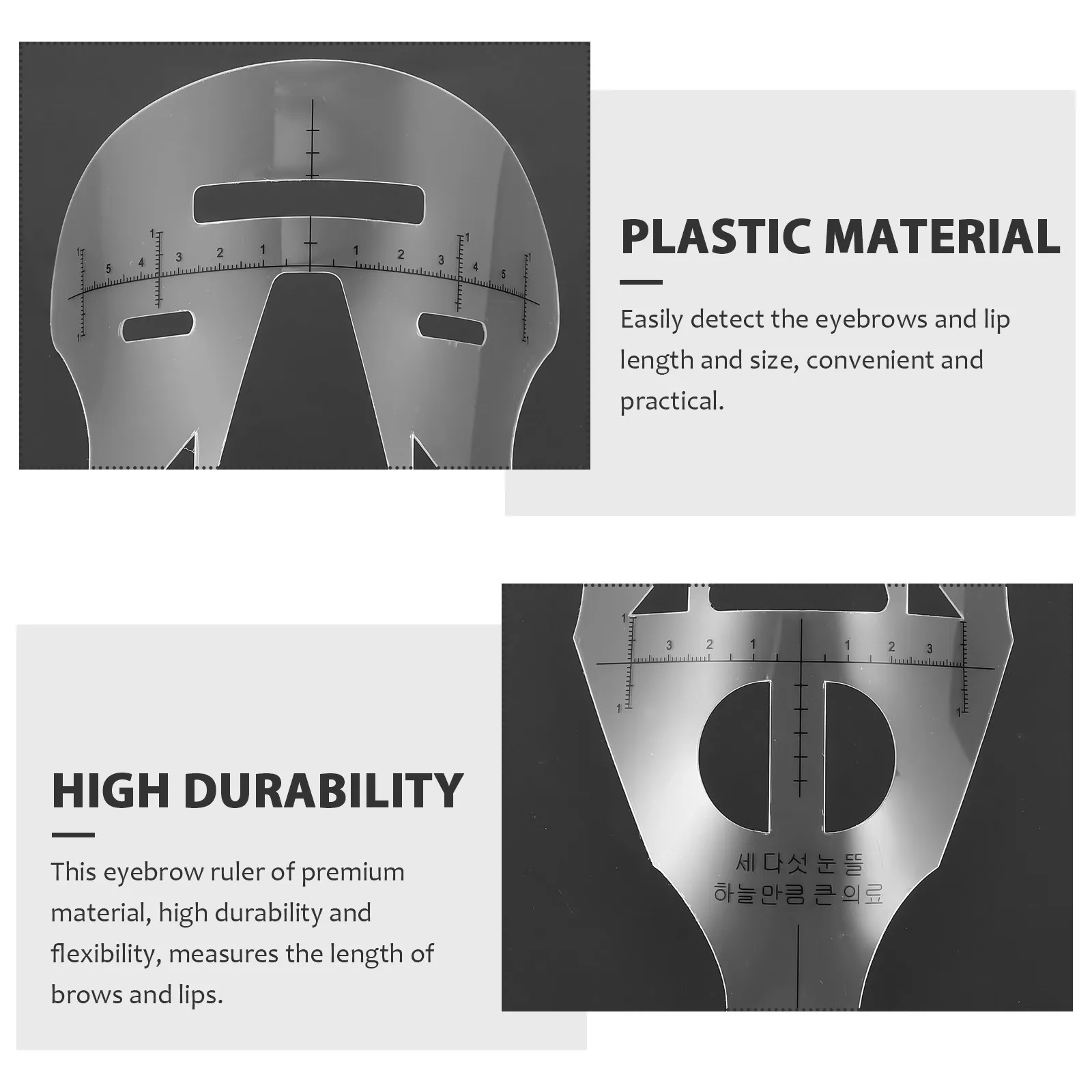 1Pcs Eyebrow Ruler Transparent Flexible Measuring Tool for Microblading Lip Brow Symmetry Guide Eyebrow Ruler Measure Tool