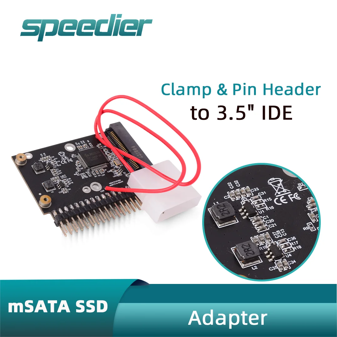 MSATA Solid State Drive To IDE Adapter Card 3.5