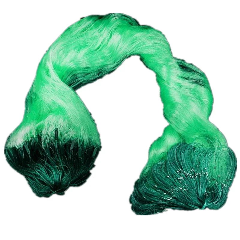 50m long and 2m high sinking net with three layers of green silk and thickened fishing net