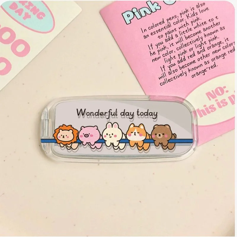 

Animal Makeup Mirror Folding Invisible Cartoon Phone Holder Cute Portable Back Sticker New Desktop Universal Adhesive Support