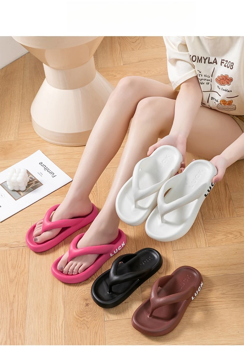 

Summer Women Flip Flops Outdoor Beach Sandals Soft EVA Sole Slip Resistant Lightweight Comfort