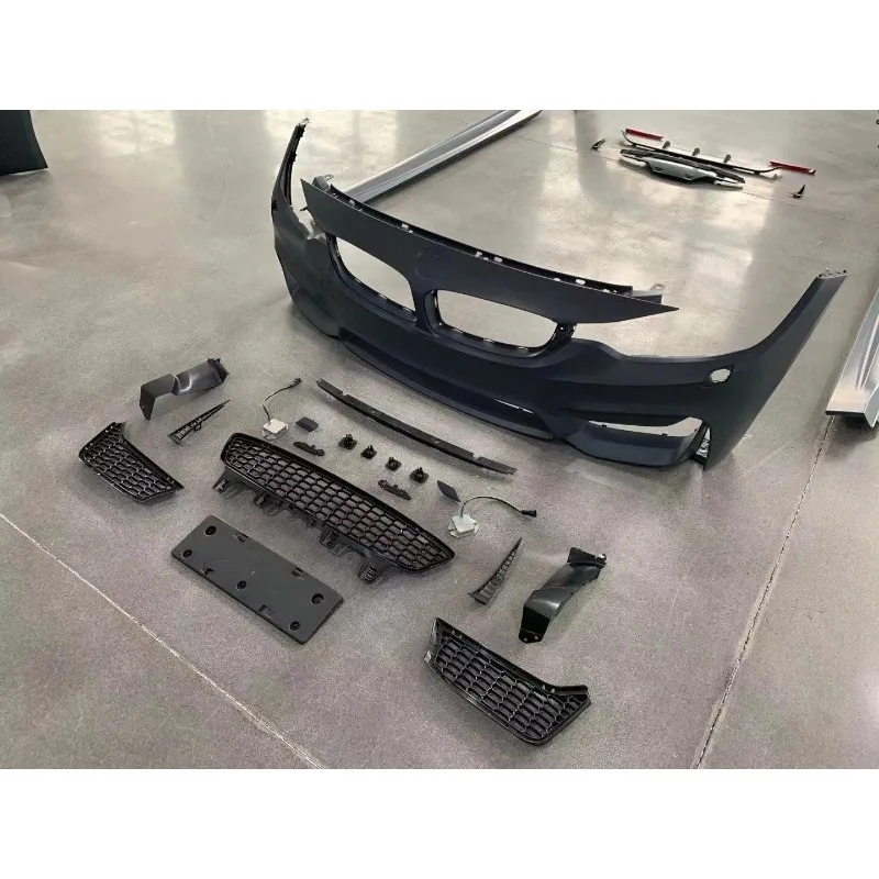 F32 F33 F36 ترقية M4 نمط طقم الجسم بوديكيت المصد الأمامي المصد الخلفي الجانب تنورة لسيارات BMW 4 سلسلة F32 F33 F36