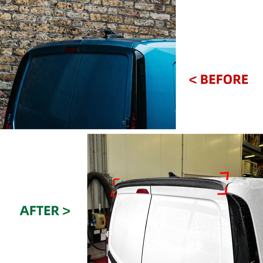 Car Rear Wing Tail Wing For VW Caddy MK4 2020+ Roof Trunk Wing Fixed Wind Wing Spoiler Body Exterior Guard Decoration Modified