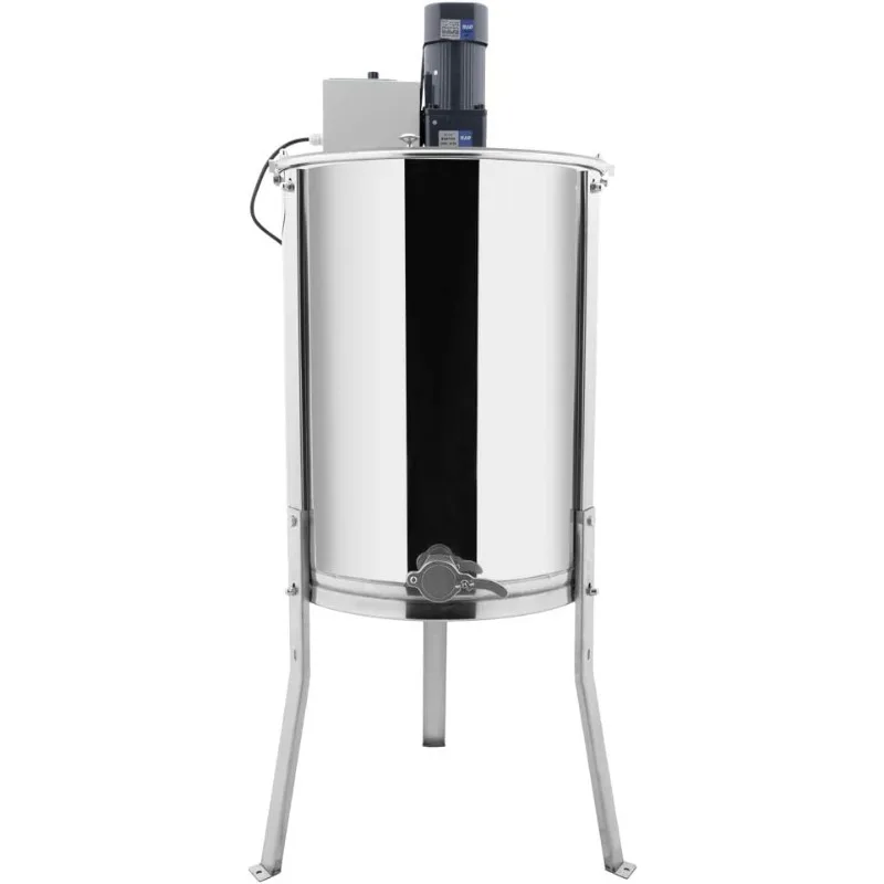 

VINGLI Upgraded Electric 4 Frame Honey Extractor, Stainless Steel Honeycomb Spinner Drum with Adjustable Height Stands, Beekeepi