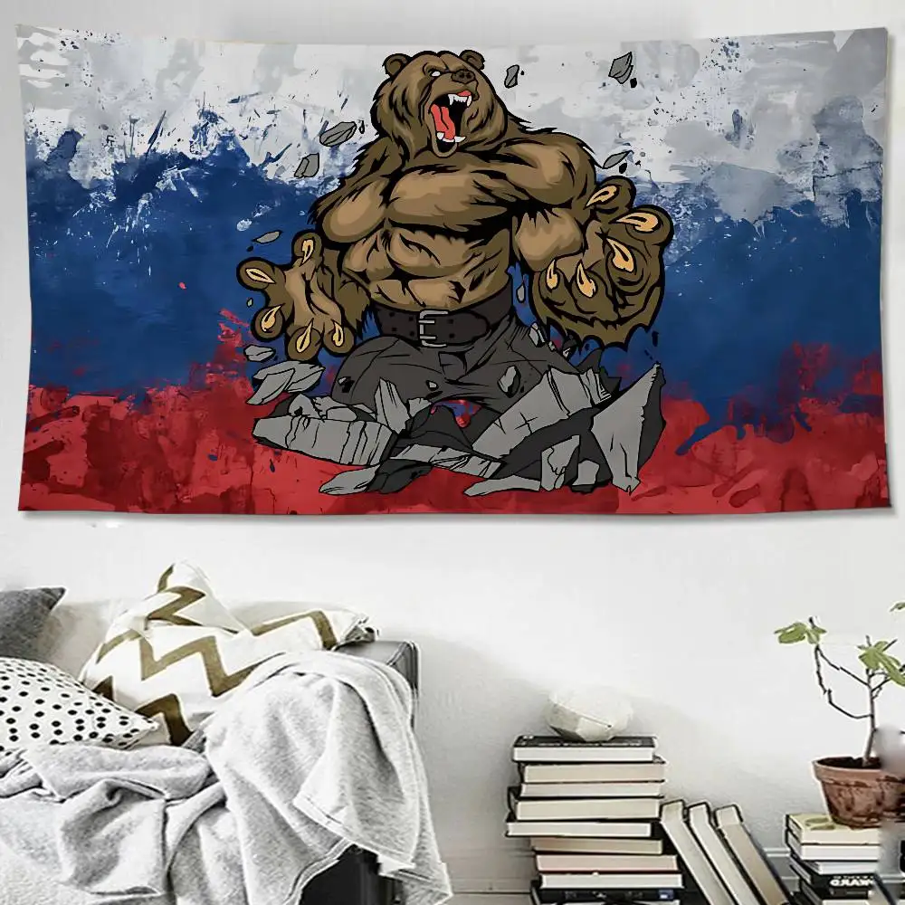 Russia Russian Flags Printed Large Wall Tapestry Art Science Fiction Room Home Decor Decor Blanket