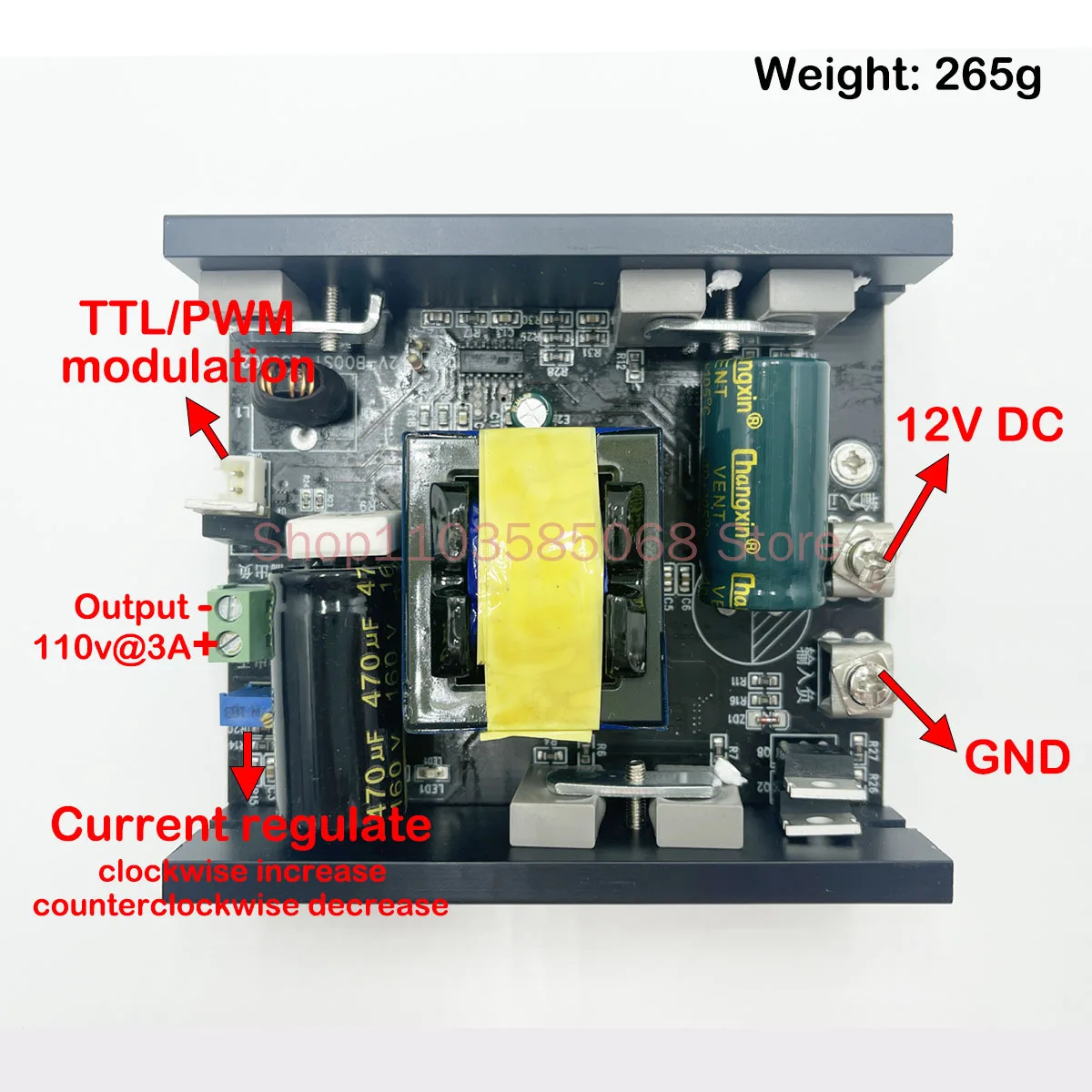 PLPM4L-450B NUBM34 37 3D NUGM31 Laser Diode Array PCB Driver 12V to 110V Output