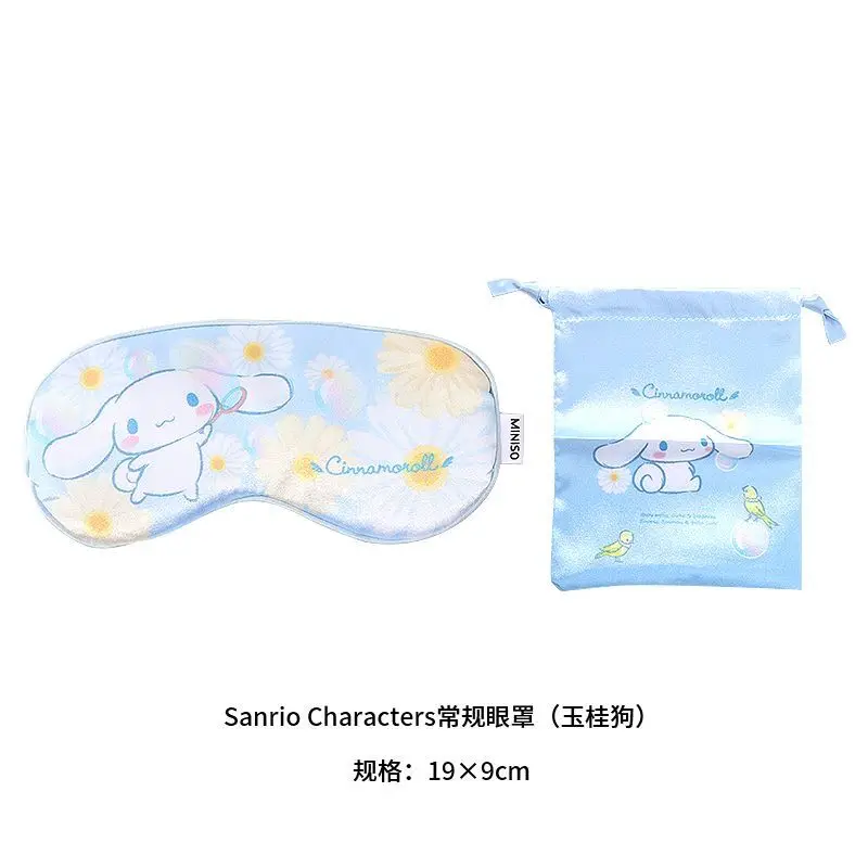 MINISO-Masque pour les yeux de dessin animé mignon, masque pour les yeux de sommeil, respirant, Sanurgente, Melody, Cinnamoroll, Kt Cat, Anime Kawaii, Blackout Break, Gift