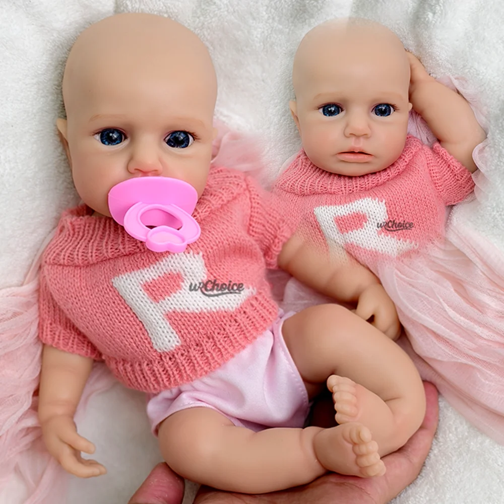 

Мини 12 "силиконовая кукла Reborn для маленьких девочек с открытыми глазами и открытым ртом, очаровательная реалистичная кукла для новорожденных с соской, милый коллекционный подарок
