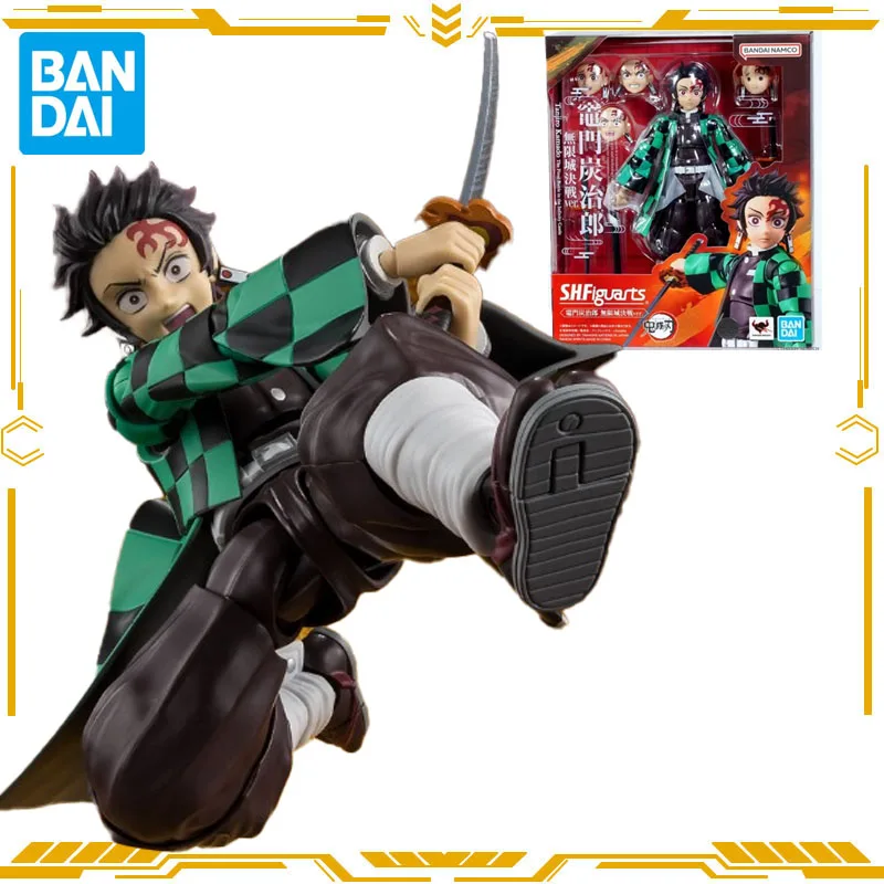 

Bandai Original S.H.Figuarts Demon Slayer Kamado Tanjirou, экшн-фигурки, игрушки для мальчиков и девочек, подарок, коллекционная модель, украшения