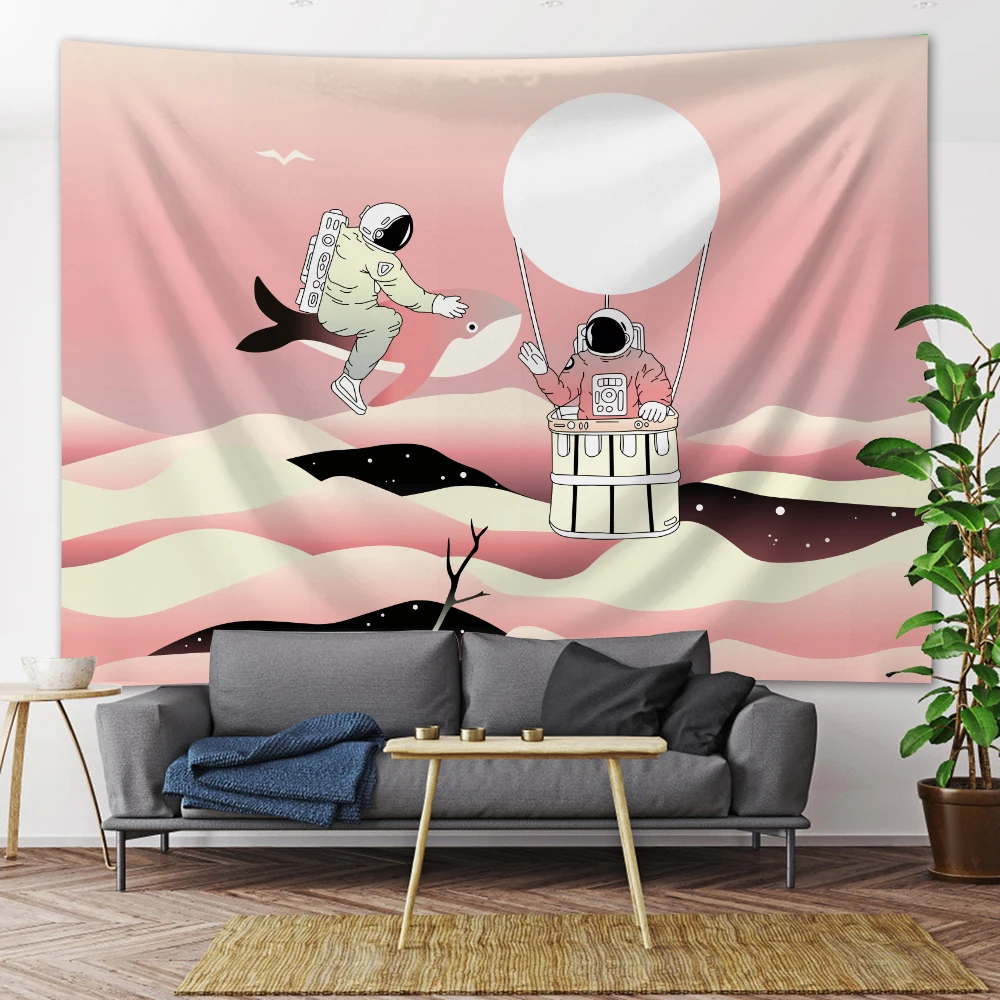 Space Astronaut Wall -mounted psychedelic scene home decoration tapestry hippie noshian bedroom wall decoration