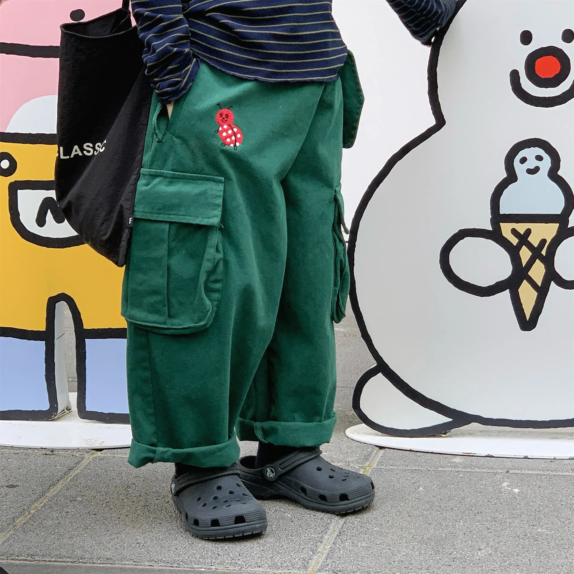 2025 Autumn New Kids Boys Cargo Pants Children Loose Trousers Fashion Girls Harem Pants Cotton Infant Casual Pants Baby Clothes
