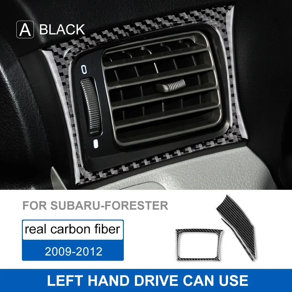Sticker For Subaru Forester 2009 2010 2011 2012 Dashboard Both Sides Air Outlet Panel Trim Decal Carbon Fiber Car Accessories
