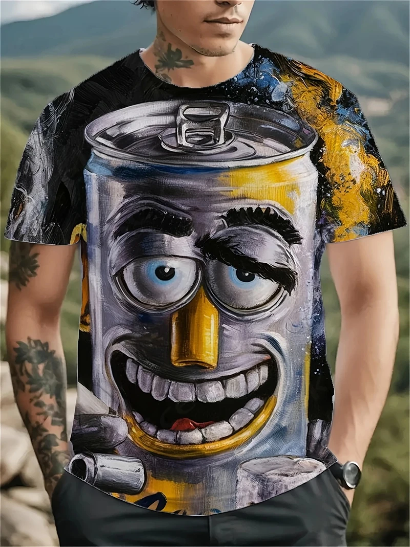 

Fun T-shirt parody 3D printed top men's and women's short sleeved T-shirt super street top T-shirt casual simple men's clothing