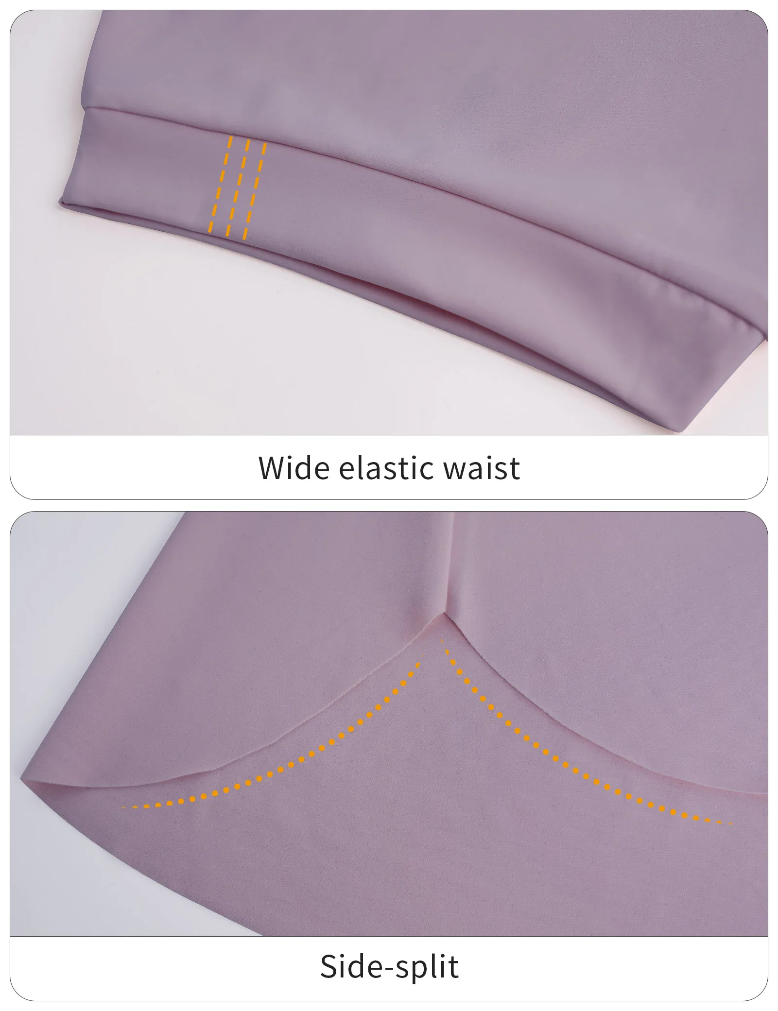 Women Side Split Dance Skirts Adult Versatile A-line Skirts Yoga Fitness Tennis Wear Widen Elastic Waistband Ballerinas Dress