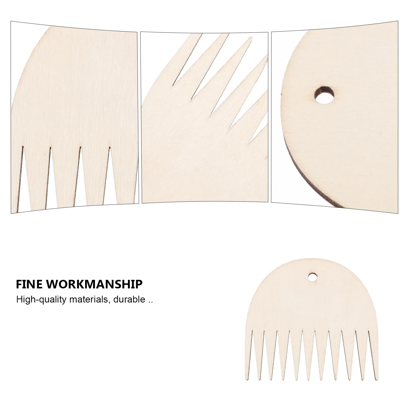 

2Pcs Tapestry Weaving Comb Smooth Wooden Sawtooth Structure Ideal for Knitting Wall Hangings Sweaters Scarves DIY Supplies