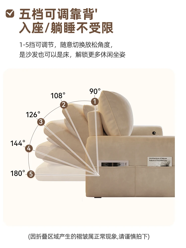 شقة صغيرة منفوخة كريمية، قابلة للسحب وقابلة للطي، سرير أريكة مزدوج الأغراض