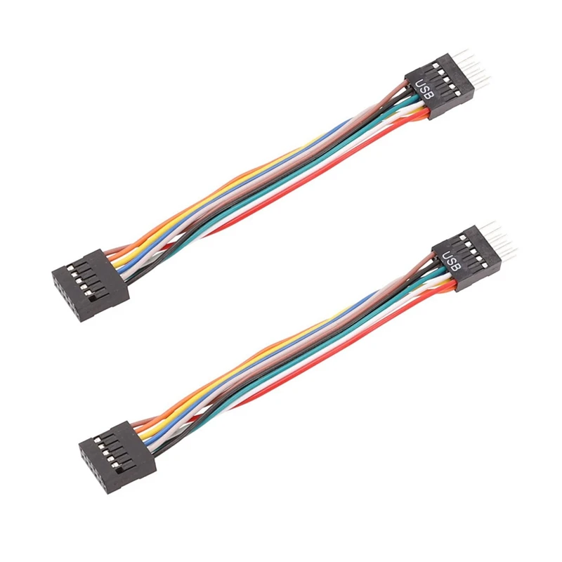 2Pcs For Lenovo Adapter Cable 12P Motherboard To Ordinary Chassis Adapter Cable 11-Hole To 9-Pin