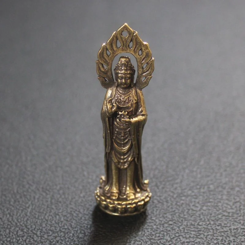 

Бронзовое литье Nanhai Guanyin свет Будды pure brassware Buddha hall гостиная, офис, книжный стол, дом