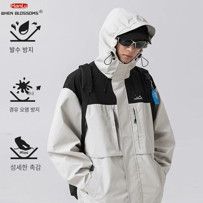 

Korean Fashion Y2k Streetwear Black Jacket Men's Women Autumn New Functional Multi Pocket Outdoor Oversized Hooded Jackets