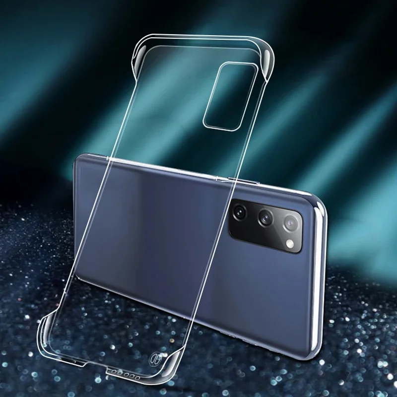 

Frameless Clear Hard Plastic Phone Case For Samsung Galaxy S24 S23 S22 S21 S20 FE S10 Note 20 Ultra 10 Plus Slim Cover