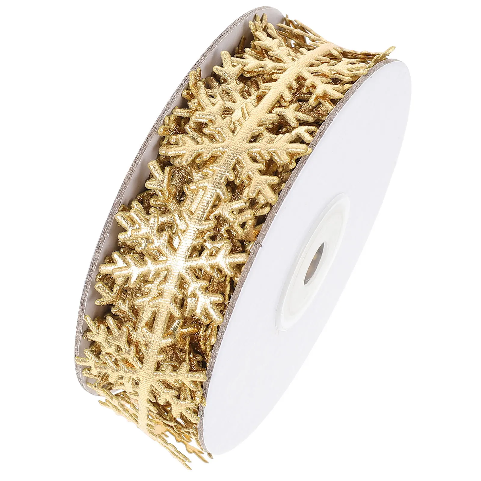 1 قطعة الذهب والفضة البوليستر ندفة الثلج الشريط الزخرفية الشريط لعيد الميلاد هدية التفاف حفل زفاف DIY بها بنفسك لوازم الحرفية