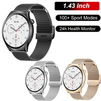 for Hotwav T5 Pro Realme Q3 LG G8XBluetooth Call Sport Heart Rate Monitor 1.43Inch Screen Smartwatch Customize Wallpaper Watches