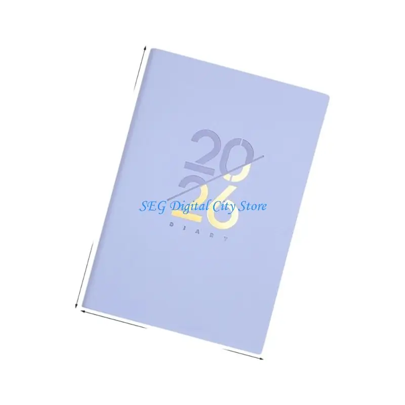U75b 2026 Daily Monthly Planner 320 صفحة مؤرخة مخطط Softcover Leather Day #3