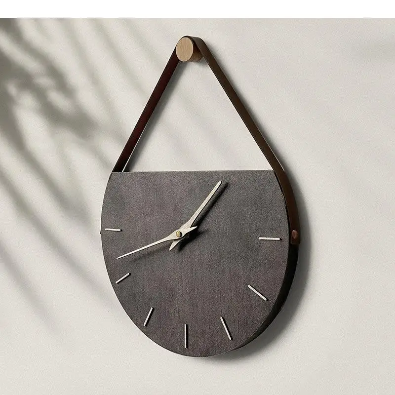 

Minimalist Wood Wall Clocks Silent Sweep Needle Clock Living Room Background Decorative Wall-mounted Timepiece Modern Decor