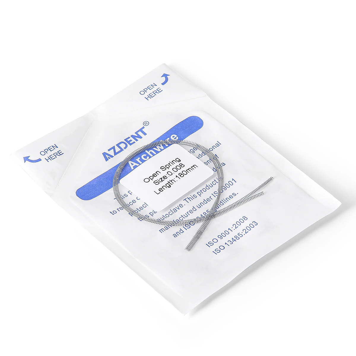 2 teil/beutel AZDENT Dental Kieferorthopädische NiTi Schließen Frühling Elastische Schraubenfedern Kieferorthopädische 0,008/0,010/0,014 "180mm Zahnmedizin Material – Detail 2