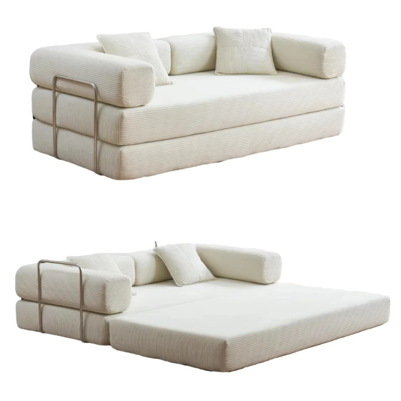 

Modern luxury corduroy modular sofa upholstery vacuum compression sealed sofa bed living room set with sponge filling
