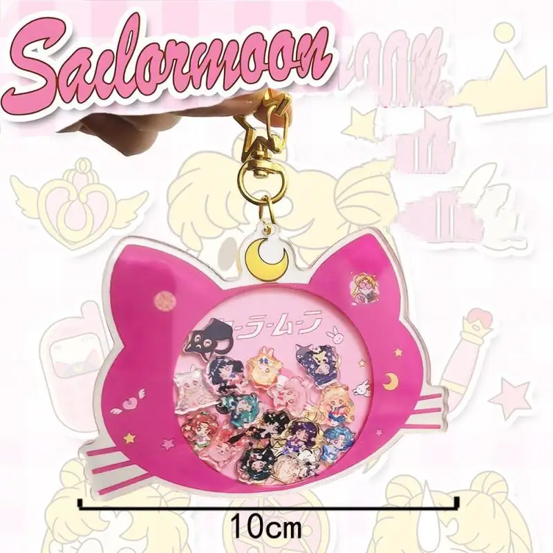 Japanese Sailor Moon Anime Merchandise Creativity Cute Acrylic Rocking Fun Keychain Backpack Zipper Decoration Holiday Gift