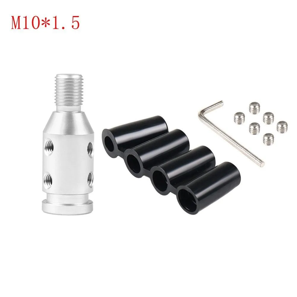 Universeller Auto-Aluminium-Schaltknauf-Adapter für Schalthebel ohne Gewinde M10 x 1,5/M12 x 1,25 SK-1054