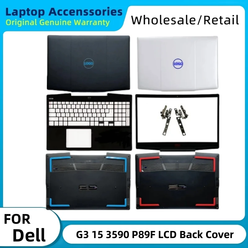 

New For G3 15 3590 P89F LCD Back Cover 0747KP 03HKFN 0YNV Front Bezel Upper Palmrest Bottom Base Case Lower Hinges Screws