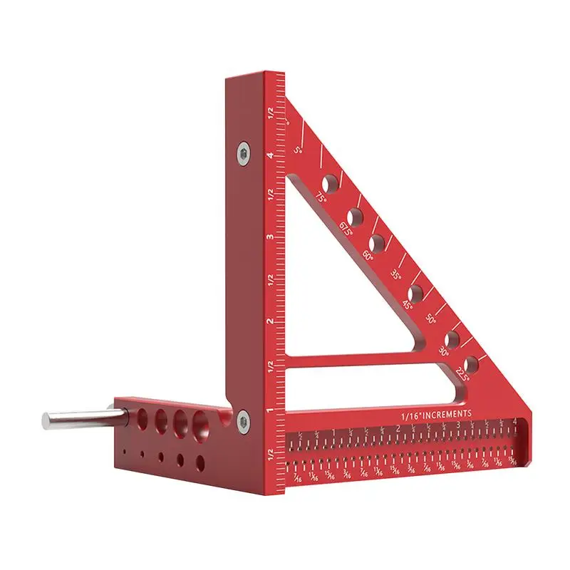 

Carpenter Square Hole Positioning Precision Marking Ruler Miter Triangle Ruler Precision Marking For Engineer Carpenter