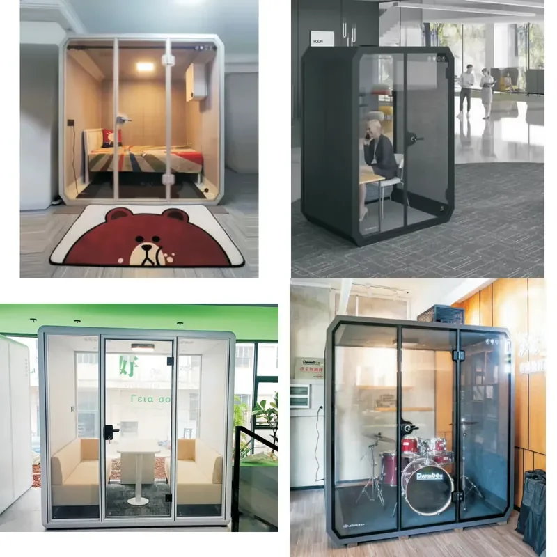 Soundproof Recording Studio Mobile Office Cabin Modern Sleeping Booth for Live KTV Studio Warehouse Use