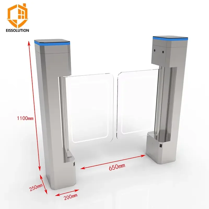 Eissolution 650mm Channel Width Turnstile Gate Access Control Swing Turnstile Entrance and Exit Barrier Gate Turnstile Swing