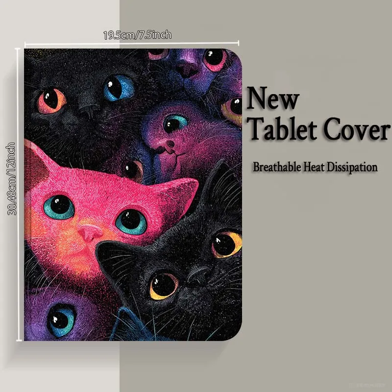 شعبية القط الفن زهرة ل Xiaoxin لينوفو الوسادة تبويب K10 K11 M10 P12 P11 برو GT Gen2 زائد الفيلق Y700 Y900 12.1 اللوحي #6