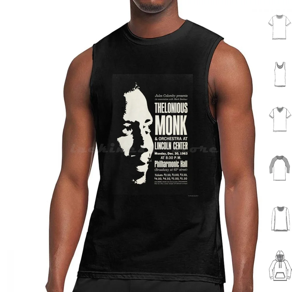 Thelonious Monk Poster-Big Band And Quartet-Lincoln Center-Nyc-1963 Tank Tops Vest Sleeveless Jazz Concert Show Live