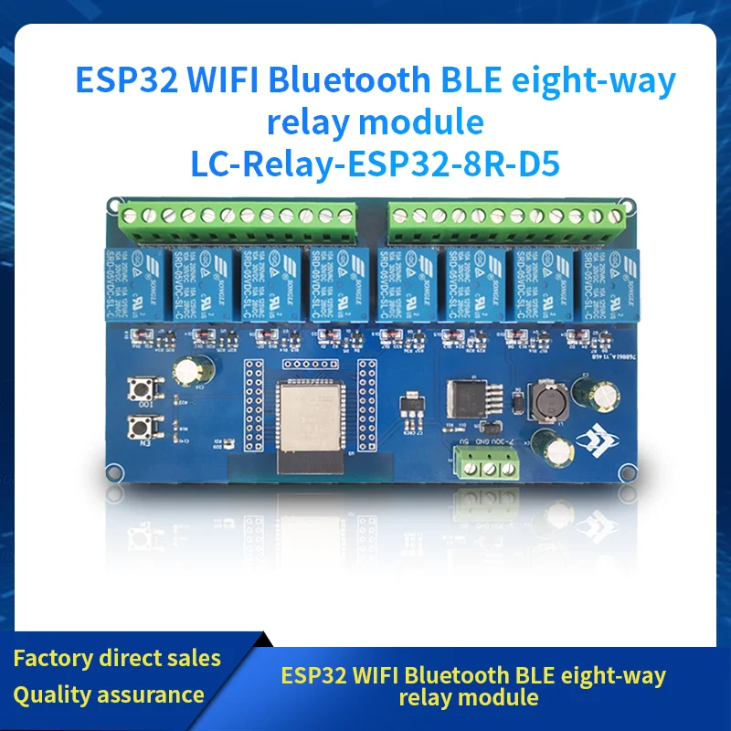 WIFI 릴레이 모듈 Esp-12F ESP32-WROOM 개발 보드, 8 채널, DC 5V, 7-28V, ESP8266, ESP32