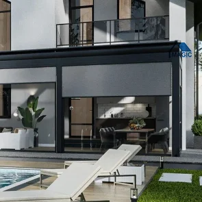 Luxury Aluminum Garden & Balcony Pergola with Custom Louver Metal Roof Waterproof Wind Resistant