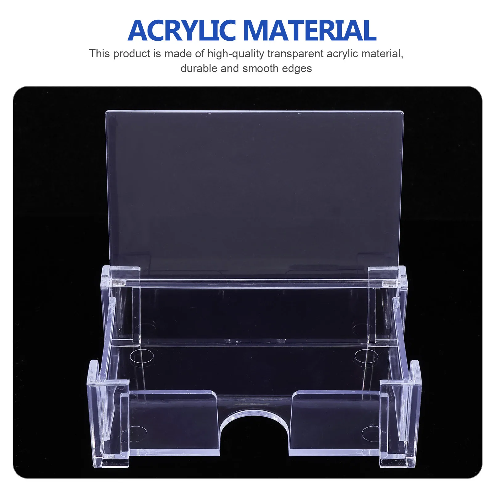 

2Pcs Flip Business Cards Holder Acrylic Desktop Storage Box Office Organizer Transparent Card Case Acrylic Business Card Stand