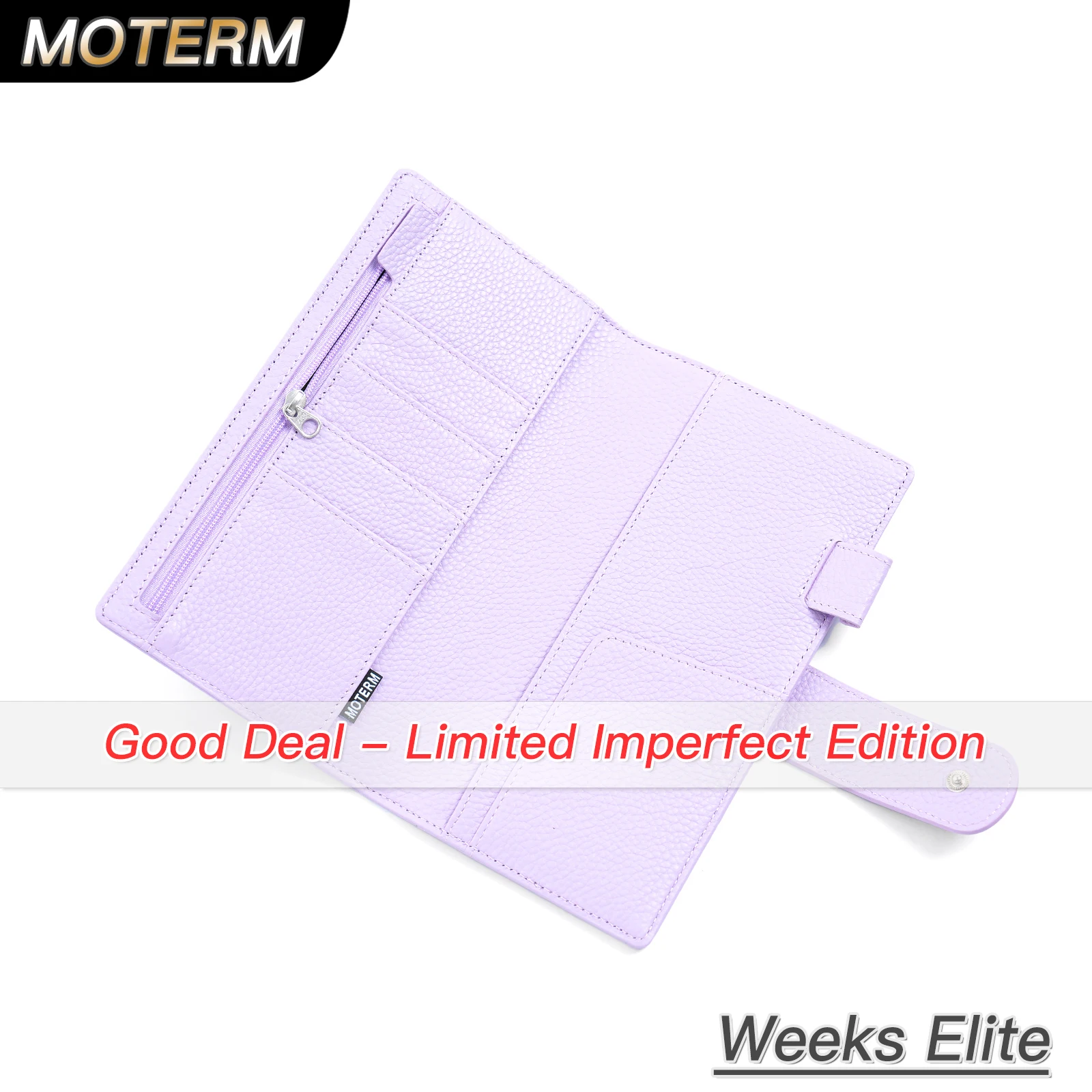 Limited Imperfect Moterm Weeks Elite Planner Cover for Hobonichi Weeks/ Mega Pebbled Leather Notebook without Large Pocket Diary
