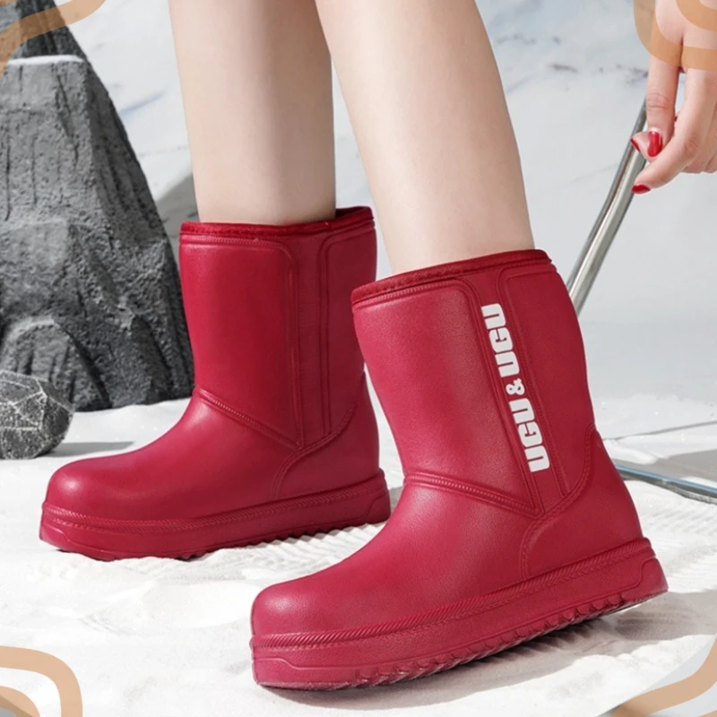 Winter New Women's Boots Comfortab Warm Snow Boots for Woman Exquisite Platform Mid Calf Boots Designer Shoes Botas De Mujer