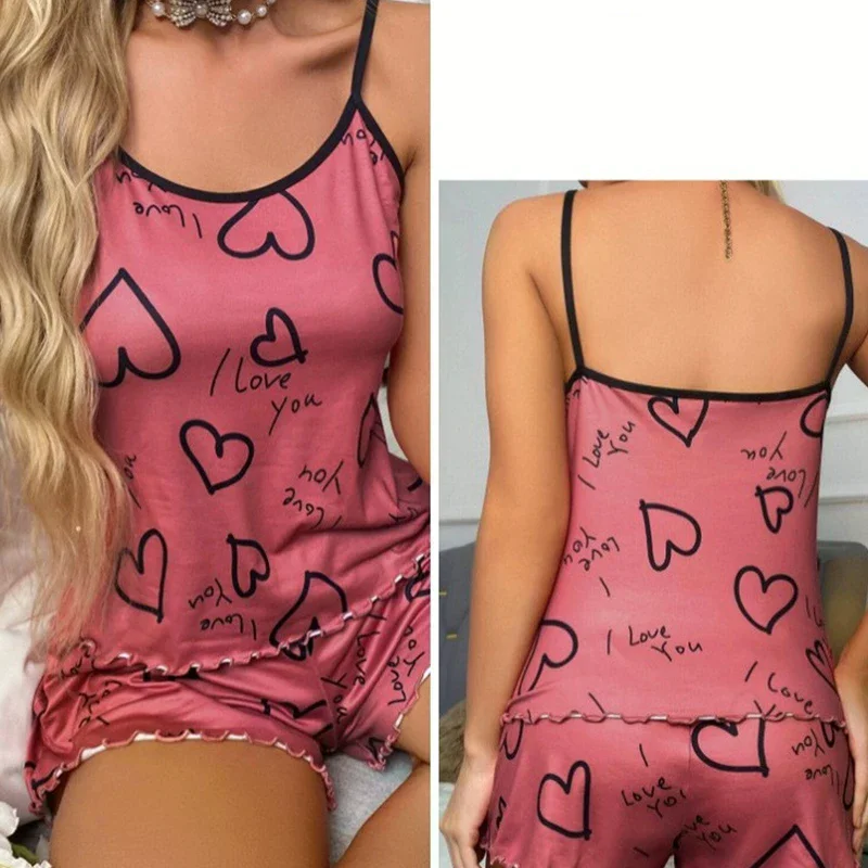 Новый летний женский комплект из двух предметов, сексуальный повседневный жилет, шорты, домашний костюм