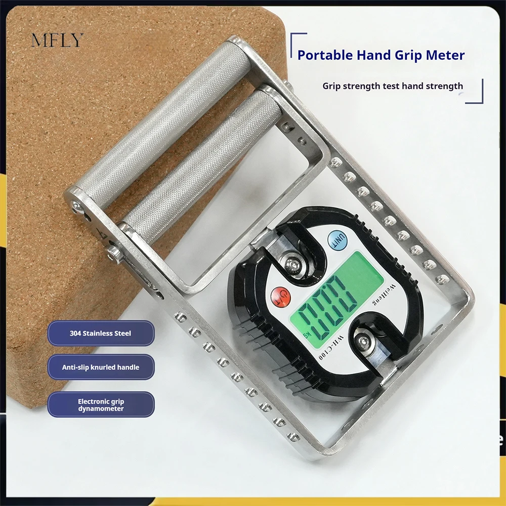 Finger Flexor Strength Tester with LCD Screen - Portable Digital Display Spring Grip Exerciser