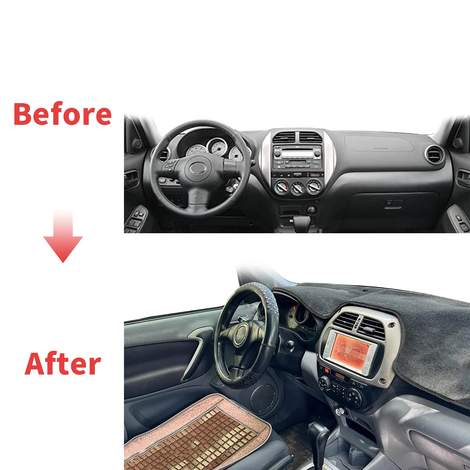 Fit for Toyota RAV4 XA20 2000 2001 2002-2005 Car Dashmat Dashboard Cover Pad DashMat Sunshade Protective Carpet Accessories