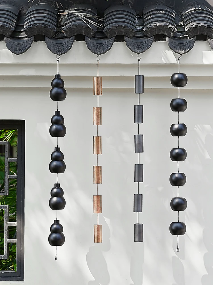 

The courtyard of the villa is ornamental, rain chain, Chinese eaves drainage chain, the falling water diversion chain