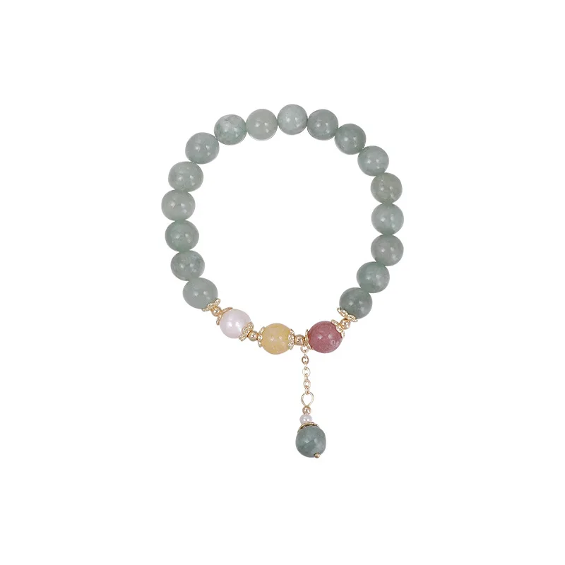 Hochwertige natürliche Burma-Jade und Süßwasserperle, weibliche Charm-Armbänder, Schmuck für Frauen, Geburtstagsgeschenke – Detail 8