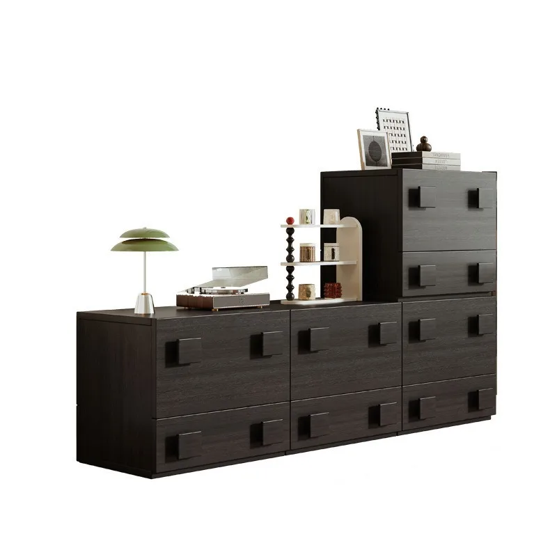 Medieval retro card door cabinet, TV living room combination chest