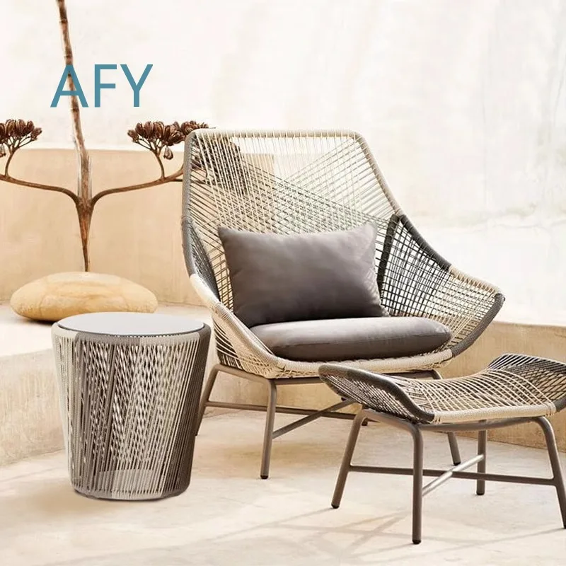 Outdoor Rattan Chair Set for Patio Balcony Garden Tea Table Sofa Furniture for Adults Comfortable Lightweight Foldable Living